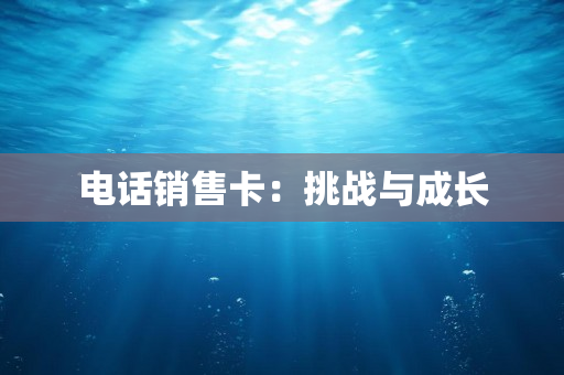 电话销售卡：挑战与成长