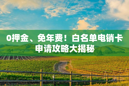 0押金、免年费！白名单电销卡申请攻略大揭秘