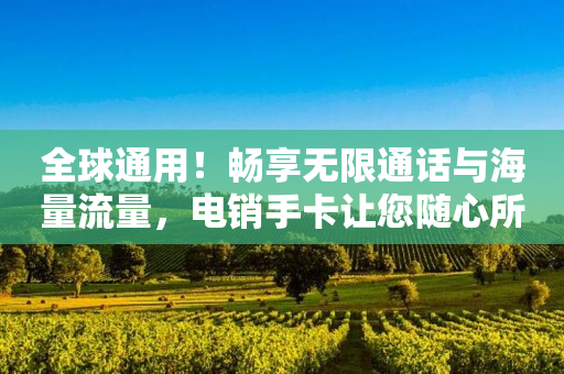 全球通用！畅享无限通话与海量流量，电销手卡让您随心所欲