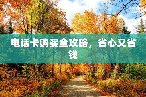 电话卡购买全攻略，省心又省钱