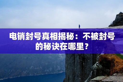 电销封号真相揭秘：不被封号的秘诀在哪里？