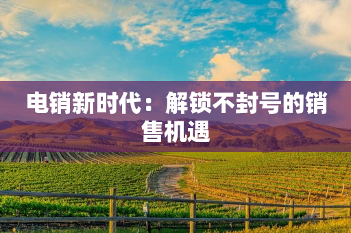 电销新时代：解锁不封号的销售机遇
