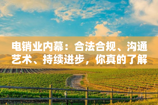电销业内幕：合法合规、沟通艺术、持续进步，你真的了解吗？