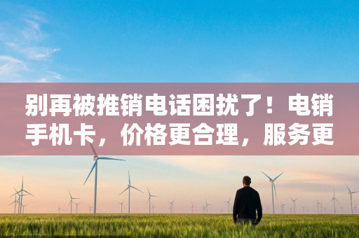 别再被推销电话困扰了！电销手机卡，价格更合理，服务更优质